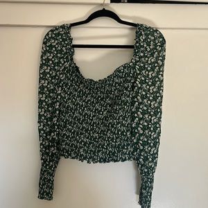 Reformation printed square neckline